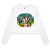 Swamp Hydra AS Colour Women's Long Sleeve Crop Tee