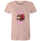 Good Vibes Turtle AS Colour - Women's Maple Tee Ogo Merch