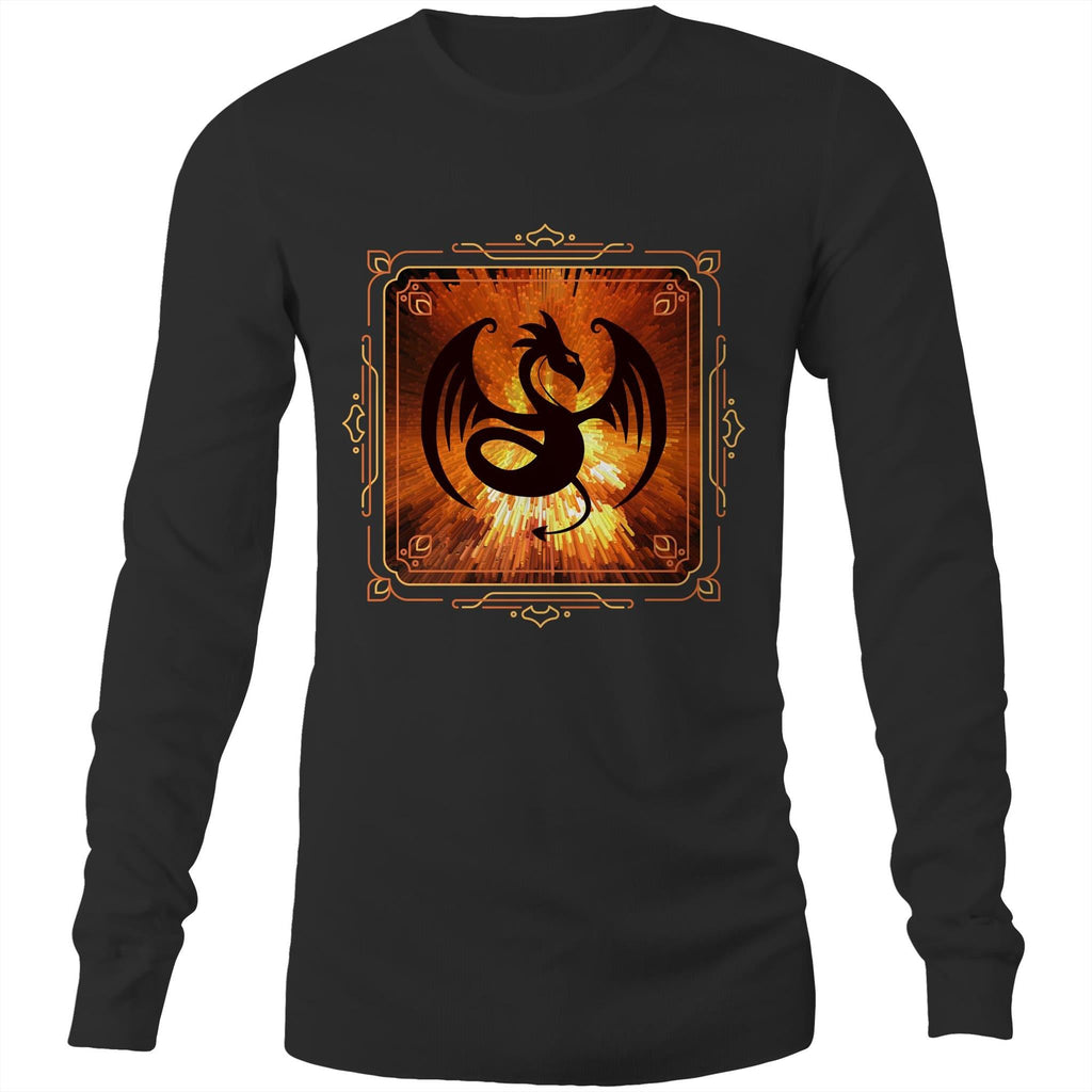 Volcanic Dragon AS Colour Base Mens Long Sleeve TShirt Ogo Merch
