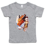 Lady and Pet Dragon AS Colour - Infant Wee Tee Ogo Merch