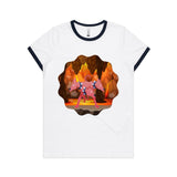Lava Cerberus AS Colour Women's Ringer Tee Ogo Merch