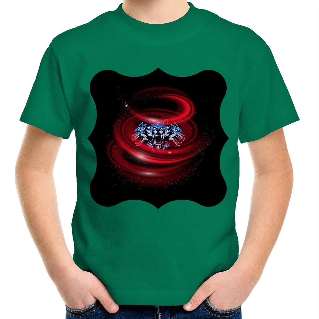 Cerberus Swirl AS Colour Kids Youth TShirt Ogo Merch