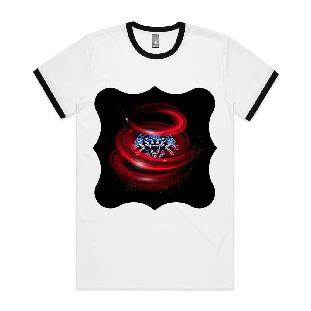 Cerberus Swirl AS Colour Staple Ringer Tee Ogo Merch