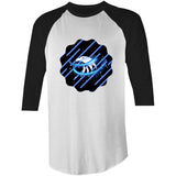 Blue Swirl Eagle AS Colour Raglan - 3/4 Sleeve T-Shirt Ogo Merch