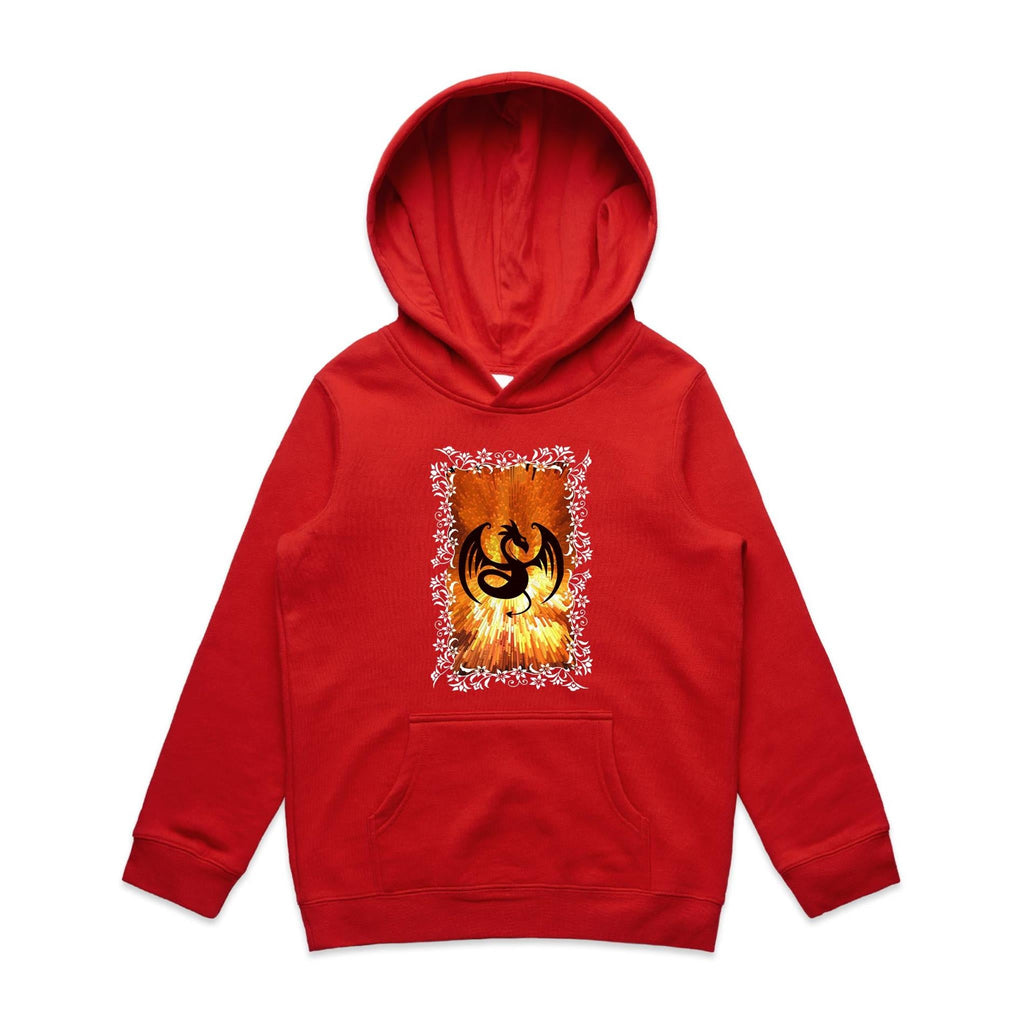 Volcanic Dragon AS Colour Youth Supply Hood Ogo Merch