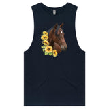 Sunflower Horse AS Colour Barnard - Mens Tank Top Tee Ogo Merch