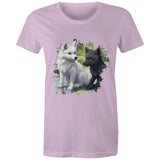 Two Wolves AS Colour - Women's Maple Tee Ogo Merch