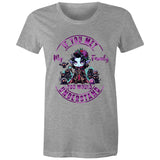 Meet my Family Angry Girl AS Colour - Women's Maple Tee Ogo Merch