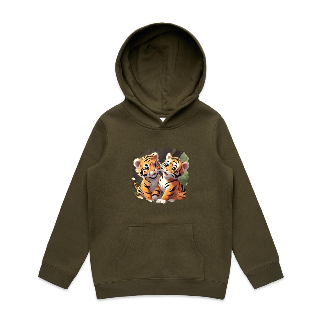 Baby Tigers AS Colour - Youth Supply Hood Ogo Merch