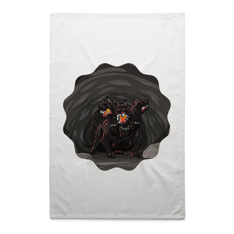 Cave Cerberus AS Colour Tea Towel Ogo Merch