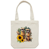 Sunflower Meerkats AS Colour - Carrie - Canvas Tote Bag Ogo Merch