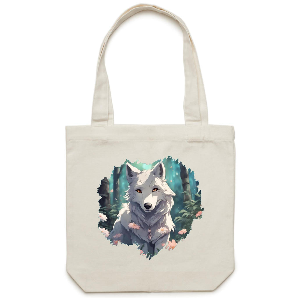 Wolf Print AS Colour Carrie Canvas Tote Bag Ogo Merch
