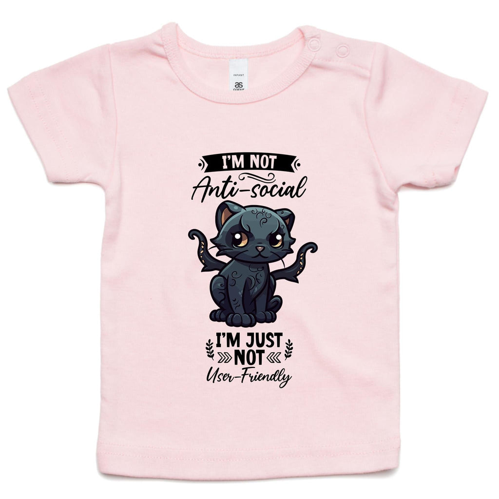 Antisocial Cat Monster AS Colour - Infant Wee Tee Ogo Merch