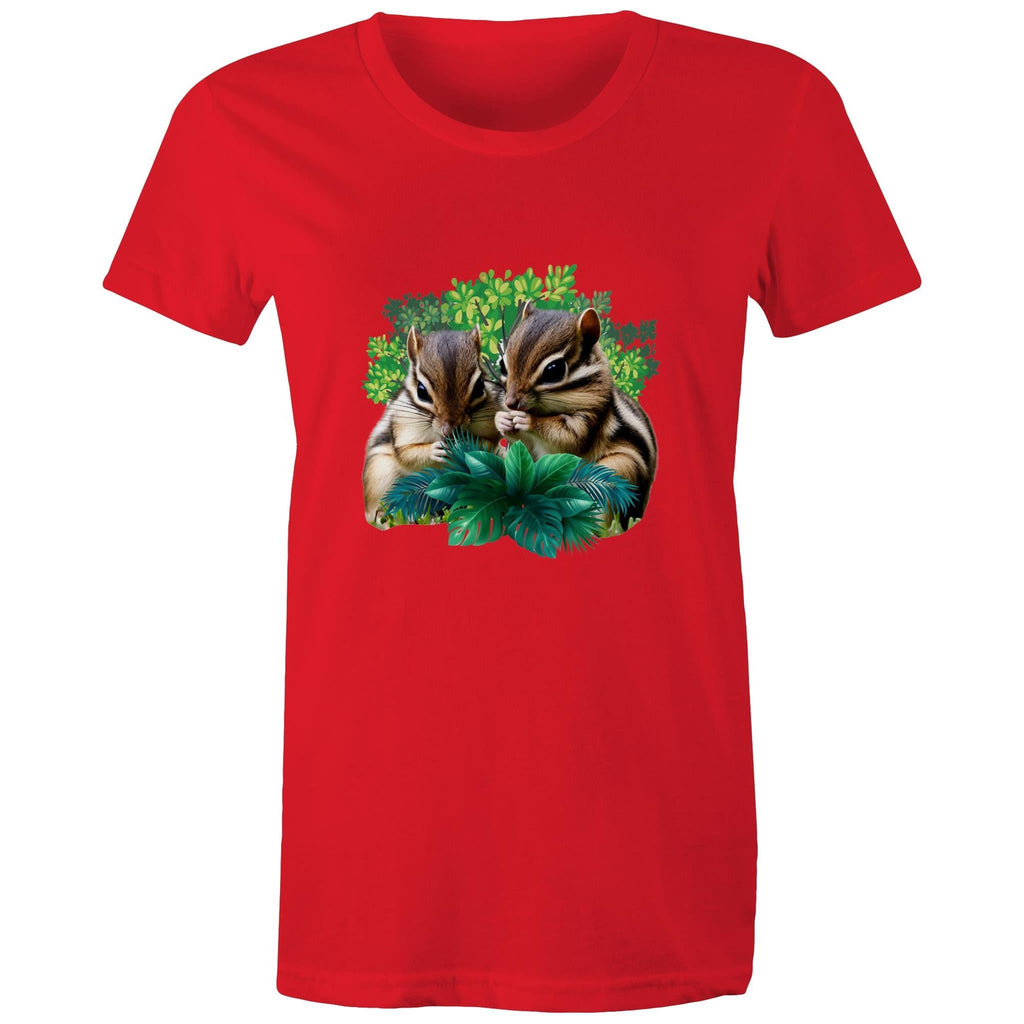Cute Chipmunks AS Colour - Women's Maple Tee Ogo Merch