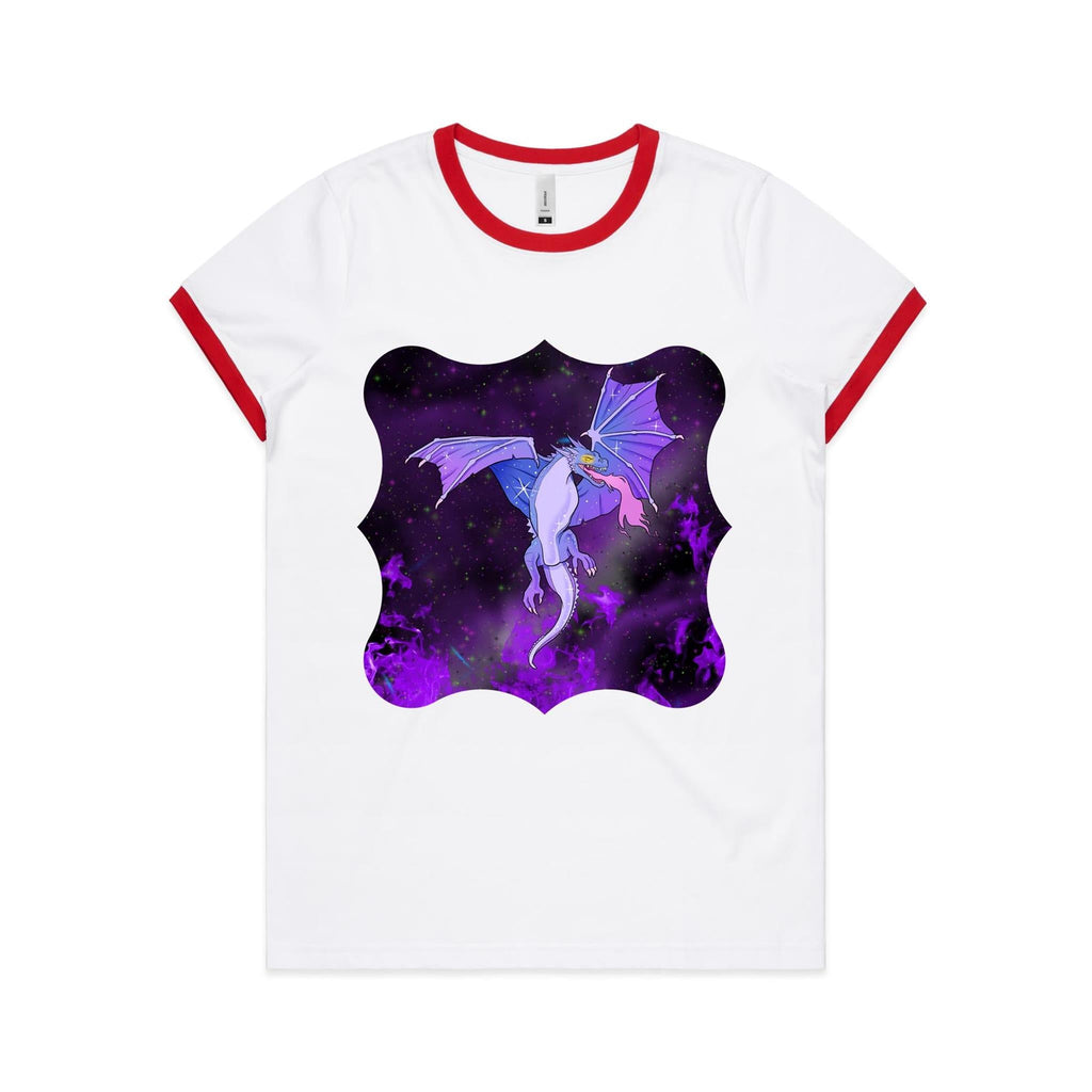 Purple Dragon AS Colour Women's Ringer Tee Ogo Merch