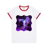 Purple Dragon AS Colour Women's Ringer Tee Ogo Merch