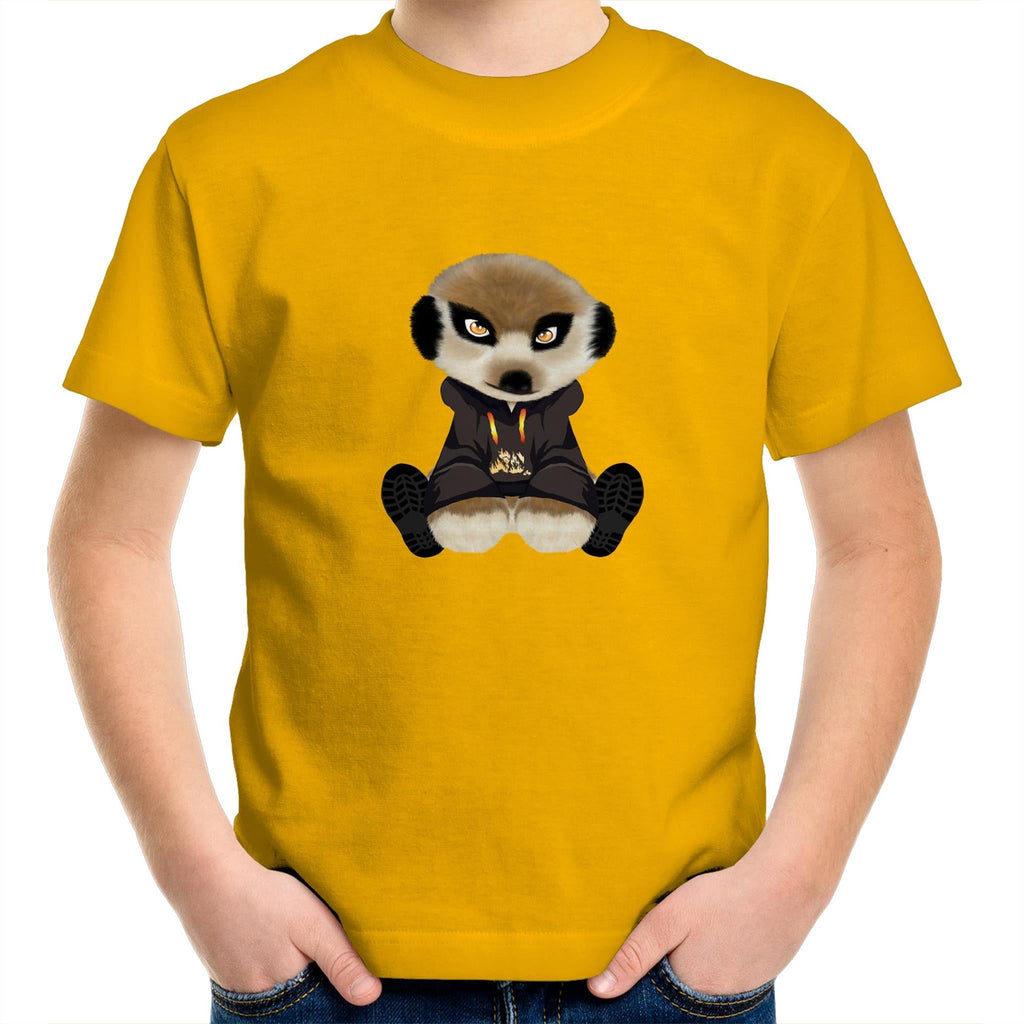 Meerkat in Hoodie AS Colour Kids Youth T-Shirt Ogo Merch