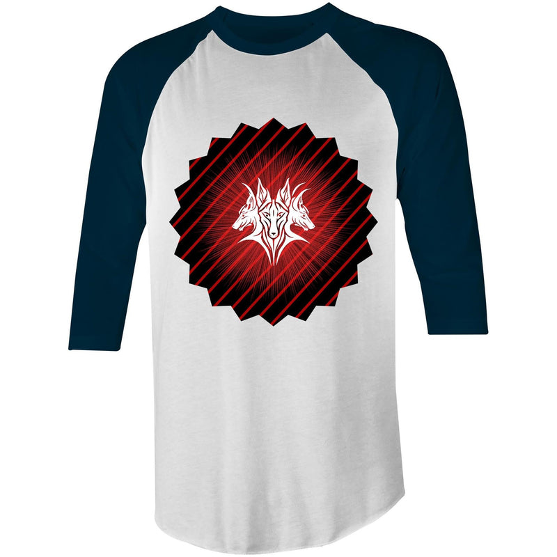 Glowing Cerberus AS Colour Raglan 3/4 Sleeve TShirt Ogo Merch