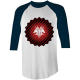 Glowing Cerberus AS Colour Raglan 3/4 Sleeve TShirt Ogo Merch