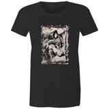 Wolf and Flowers AS Colour Women's Maple Organic Tee Ogo Merch