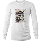 Wolf and Flowers AS Colour Base Mens Long Sleeve TShirt Ogo Merch