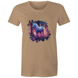 Wolf and Flowers AS Colour - Women's Maple Tee Ogo Merch