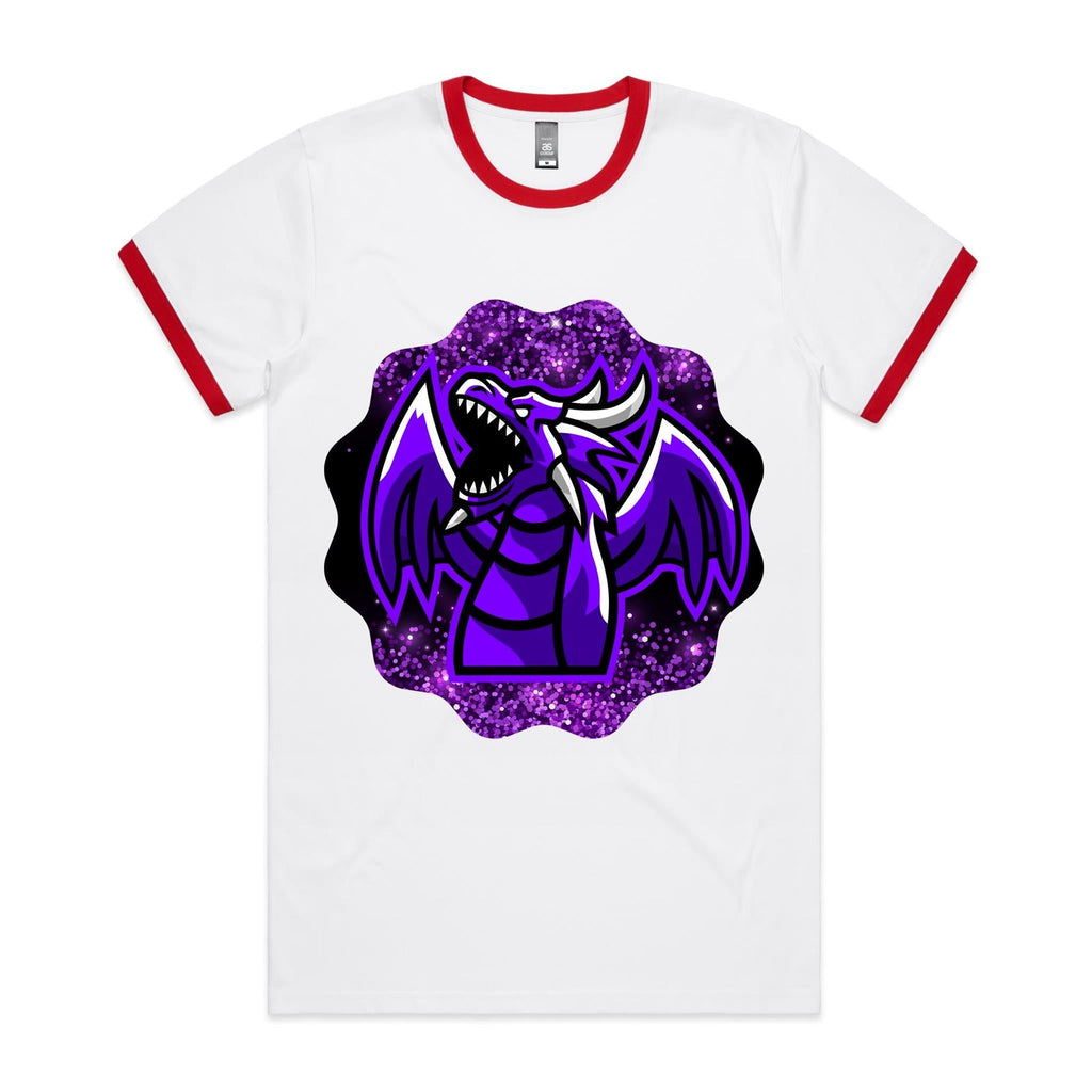 Shining Purple Dragon AS Colour Staple Ringer Tee Ogo Merch