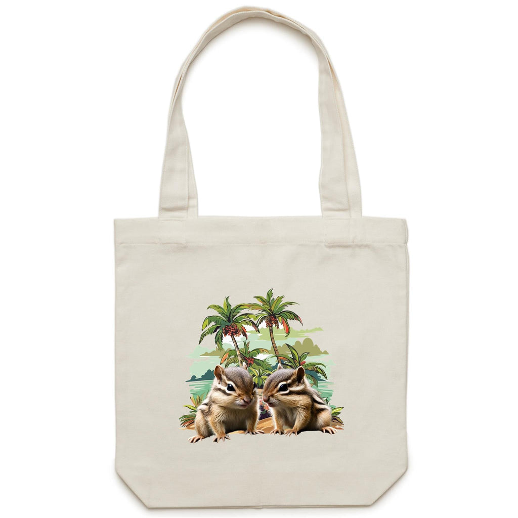 Beach Chipmunks AS Colour - Carrie - Canvas Tote Bag Ogo Merch