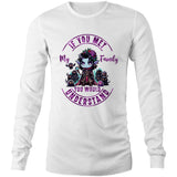 Meet my Family Angry Girl AS Colour Base - Mens Long Sleeve T-Shirt Ogo Merch