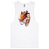 Lady and Pet Dragon AS Colour Barnard - Mens Tank Top Tee