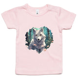 Wolf Print AS Colour Infant Wee Tee Ogo Merch