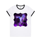 Purple Dragon AS Colour Women's Ringer Tee