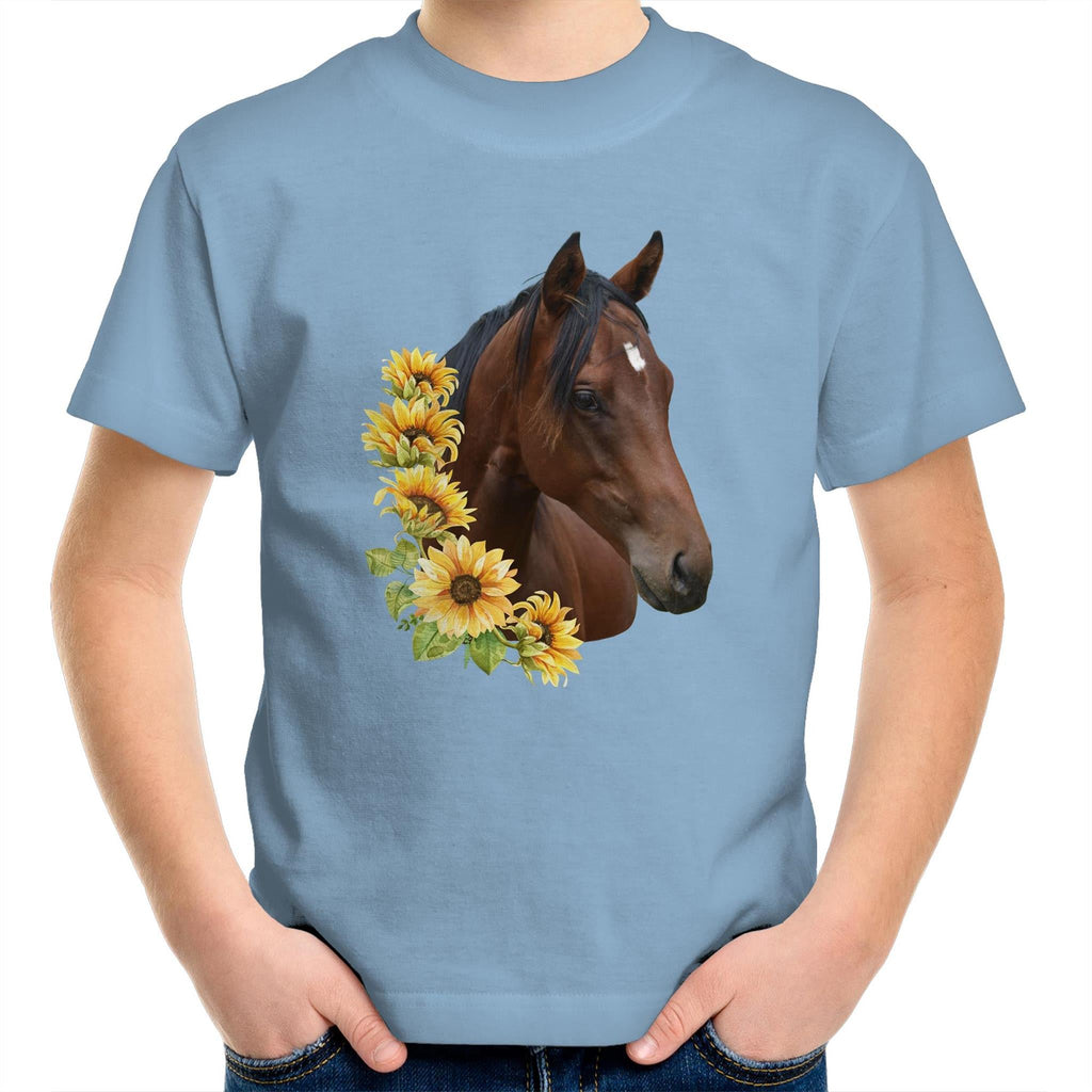 Sunflower Horse AS Colour Kids Youth T-Shirt Ogo Merch