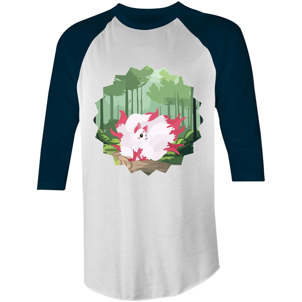 Forest Nine Tailed Fox 3/4 Sleeve TShirt Ogo Merch