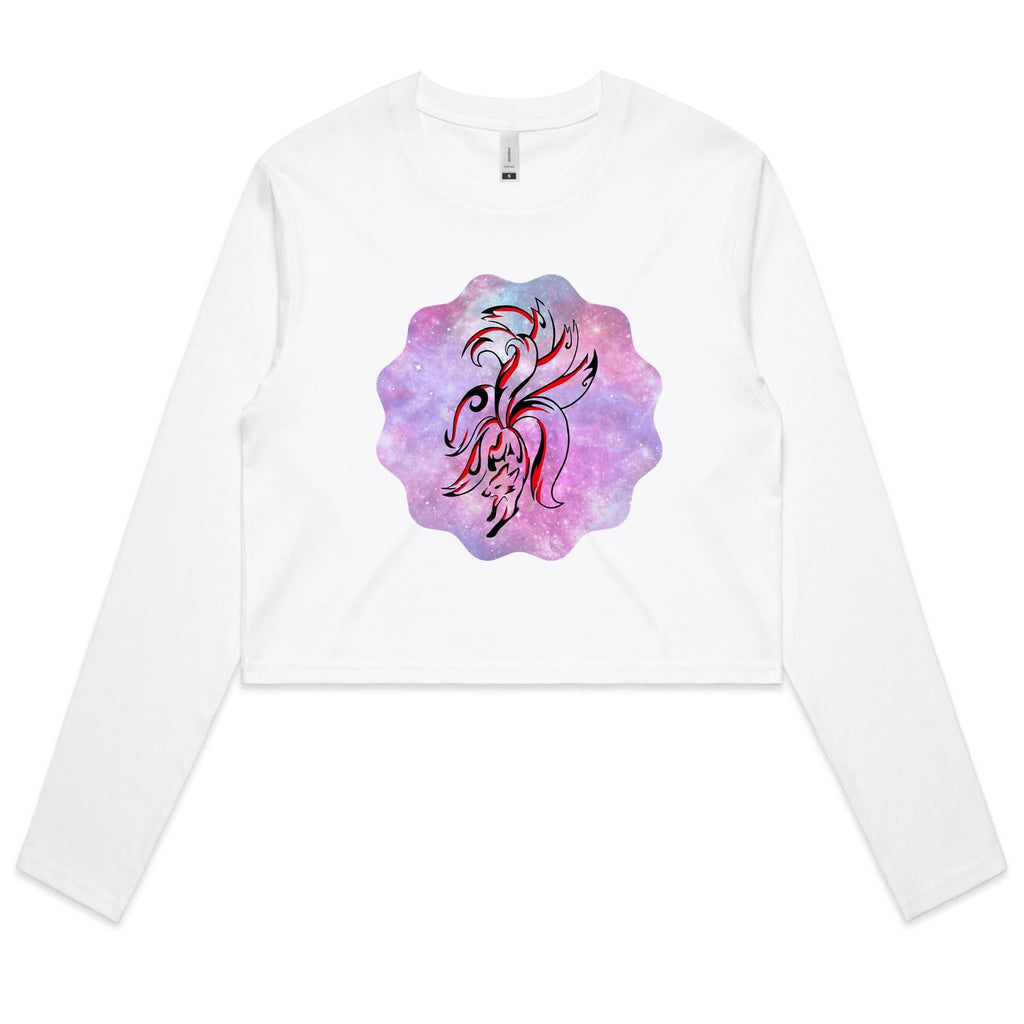 Nine Tailed Fox Women's Long Sleeve Crop Tee Ogo Merch