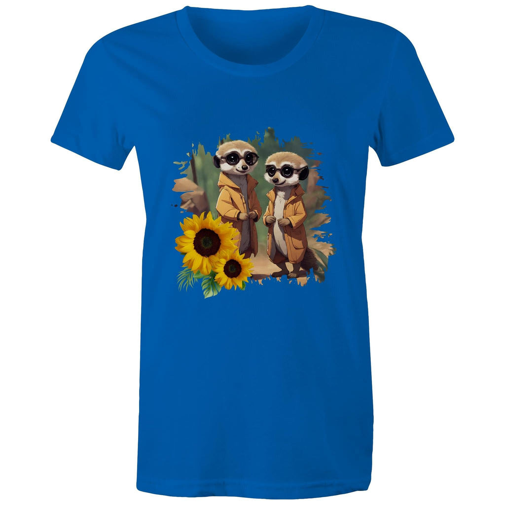 Sunflower Meerkats AS Colour - Women's Maple Tee Ogo Merch
