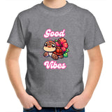 Good Vibes Turtle AS Colour Kids Youth T-Shirt Ogo Merch