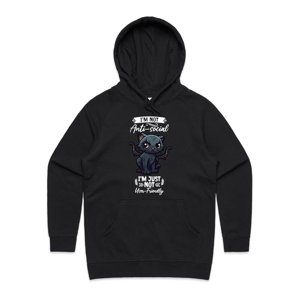 Antisocial Cat Monster AS Colour - Women's Supply Hood Ogo Merch