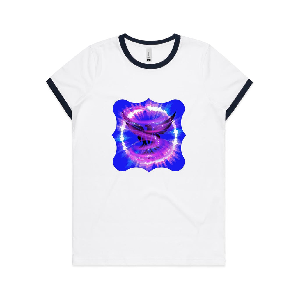 Eagle in Swirl AS Colour Women's Ringer Tee Ogo Merch