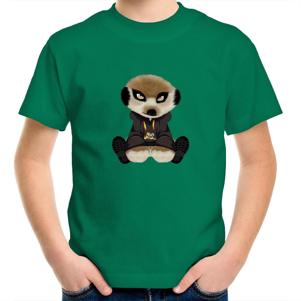 Meerkat in Hoodie AS Colour Kids Youth T-Shirt Ogo Merch