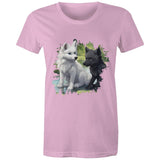 Two Wolves AS Colour - Women's Maple Tee Ogo Merch