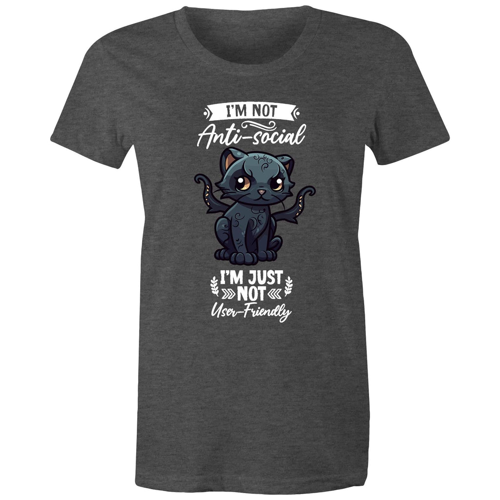 Antisocial Cat Monster AS Colour - Women's Maple Tee Ogo Merch