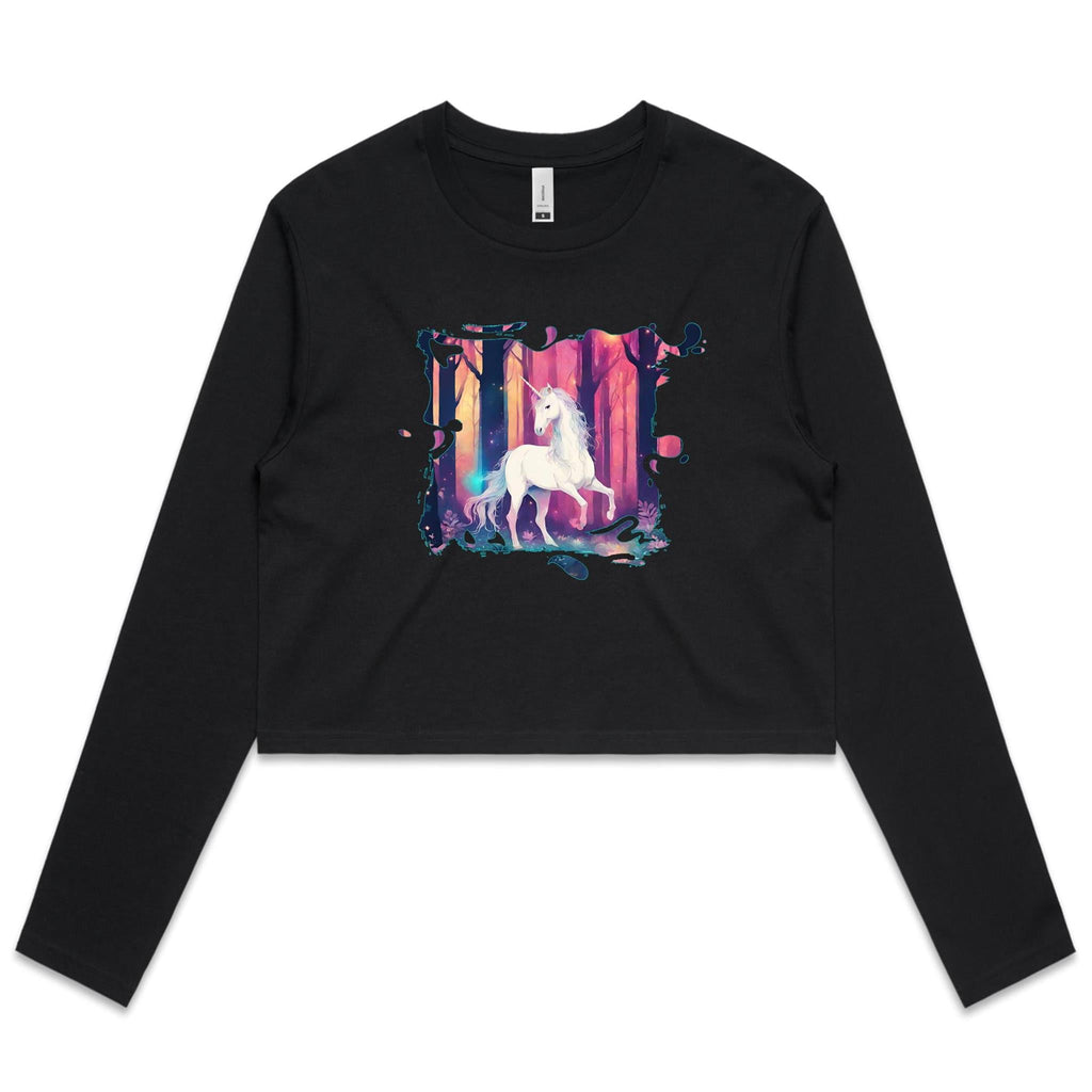 Unicorn AS Colour Women's Long Sleeve Crop Tee Ogo Merch