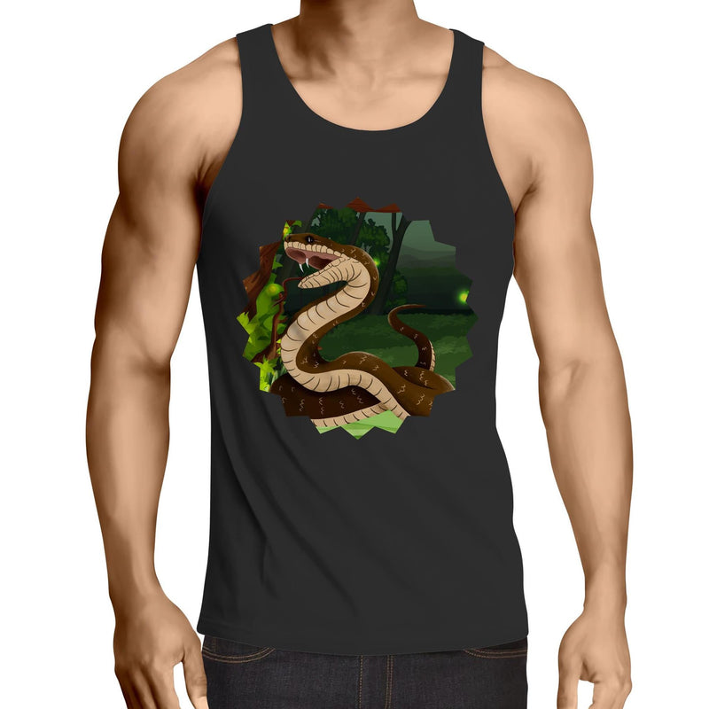 Jungle Snake AS Colour Lowdown Mens Singlet Top Ogo Merch