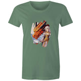 Lady and Pet Dragon AS Colour - Women's Maple Tee Ogo Merch