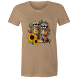 Sunflower Meerkats AS Colour - Women's Maple Tee Ogo Merch
