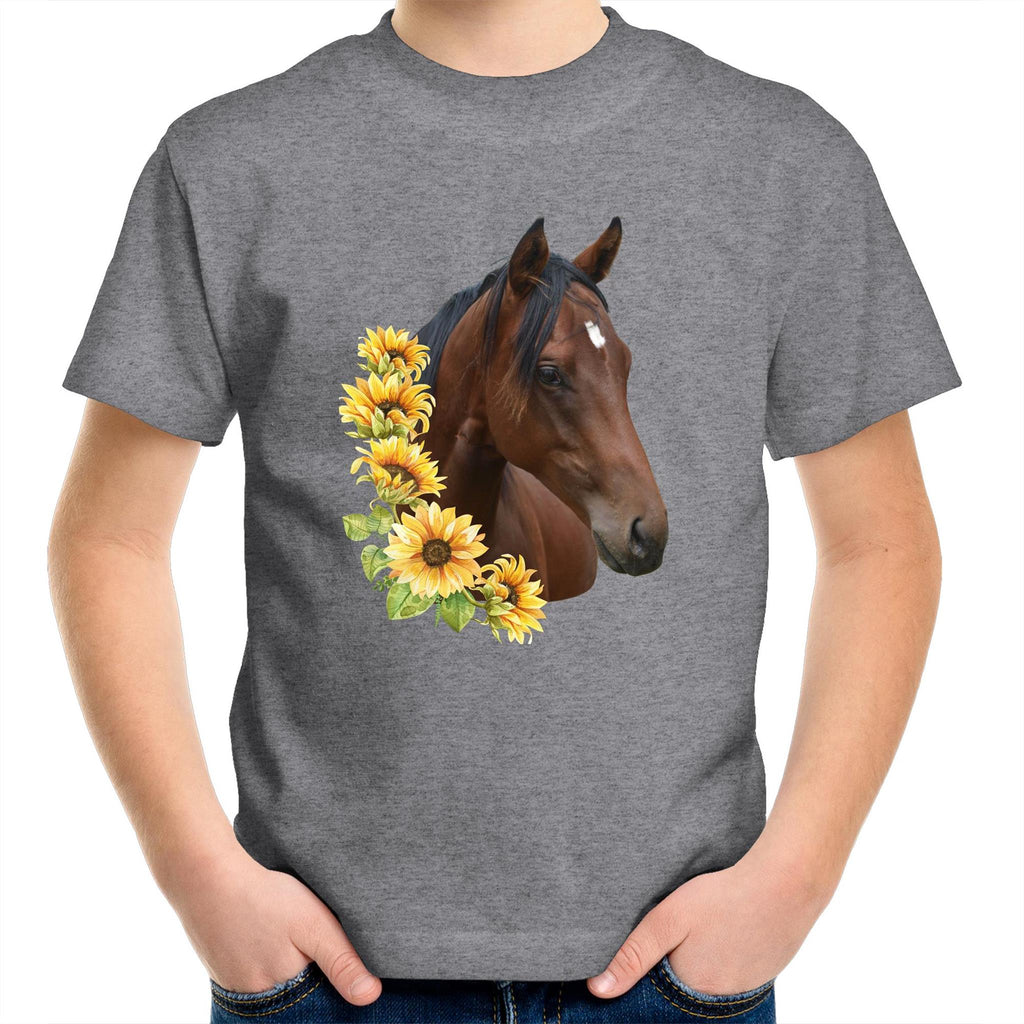 Sunflower Horse AS Colour Kids Youth T-Shirt Ogo Merch