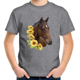 Sunflower Horse AS Colour Kids Youth T-Shirt Ogo Merch