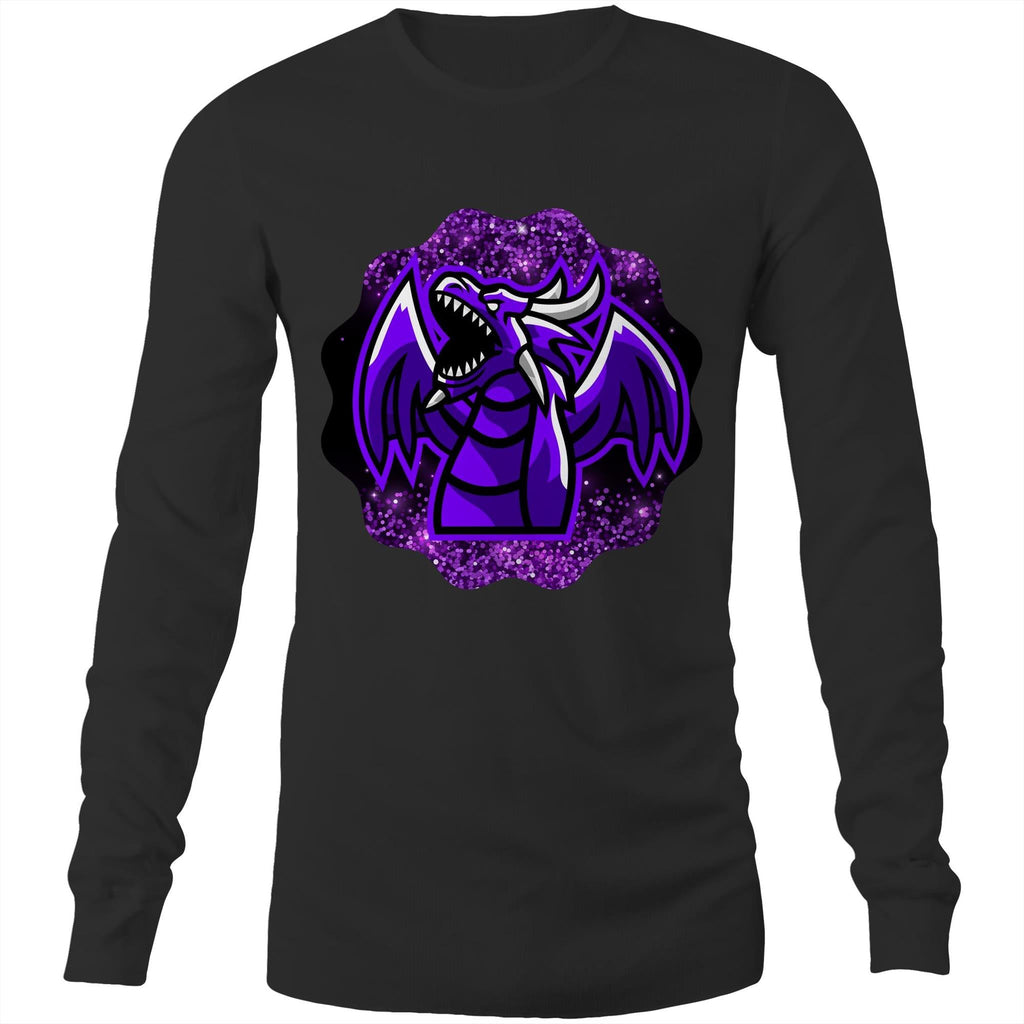 Shining Purple Dragon AS Colour Base Mens Long Sleeve TShirt Ogo Merch
