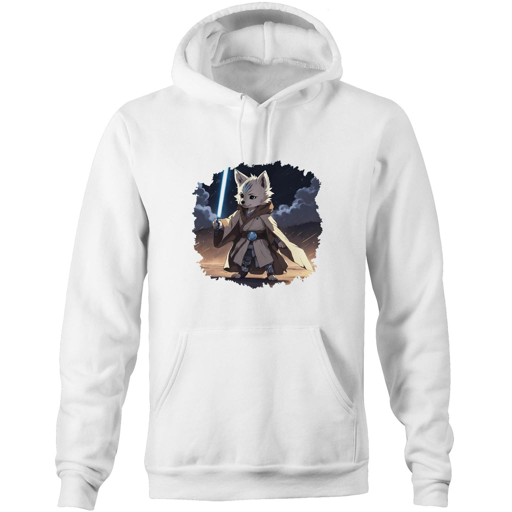 Wolf with Lightsaber AS Colour Stencil Pocket Hoodie Sweatshirt Ogo Merch